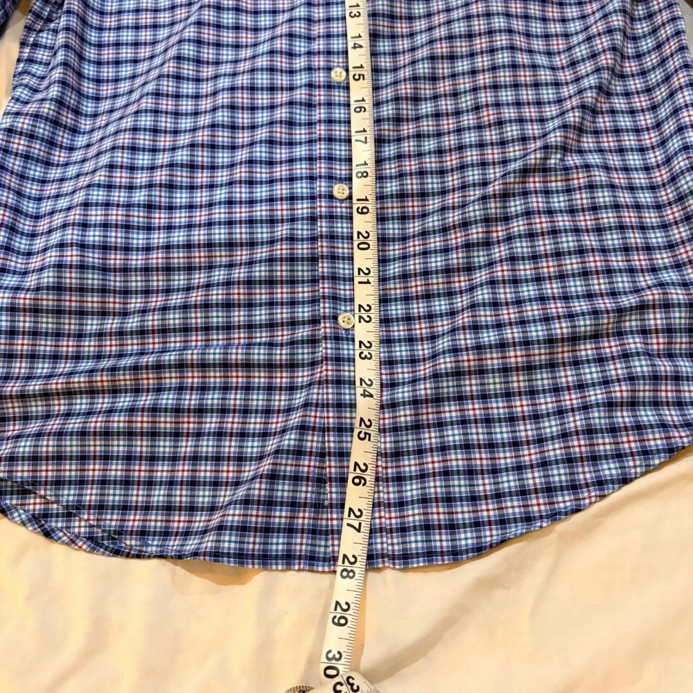 Polo‎ Ralph Lauren Performance Boys XL 18-20 Blue Purple Plaid Button Down Shirt